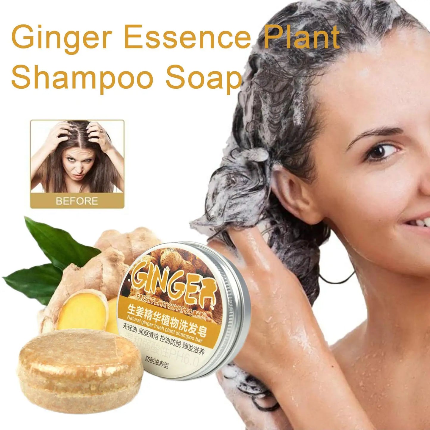 Sabonete para corpo e cabelo de Gengibre