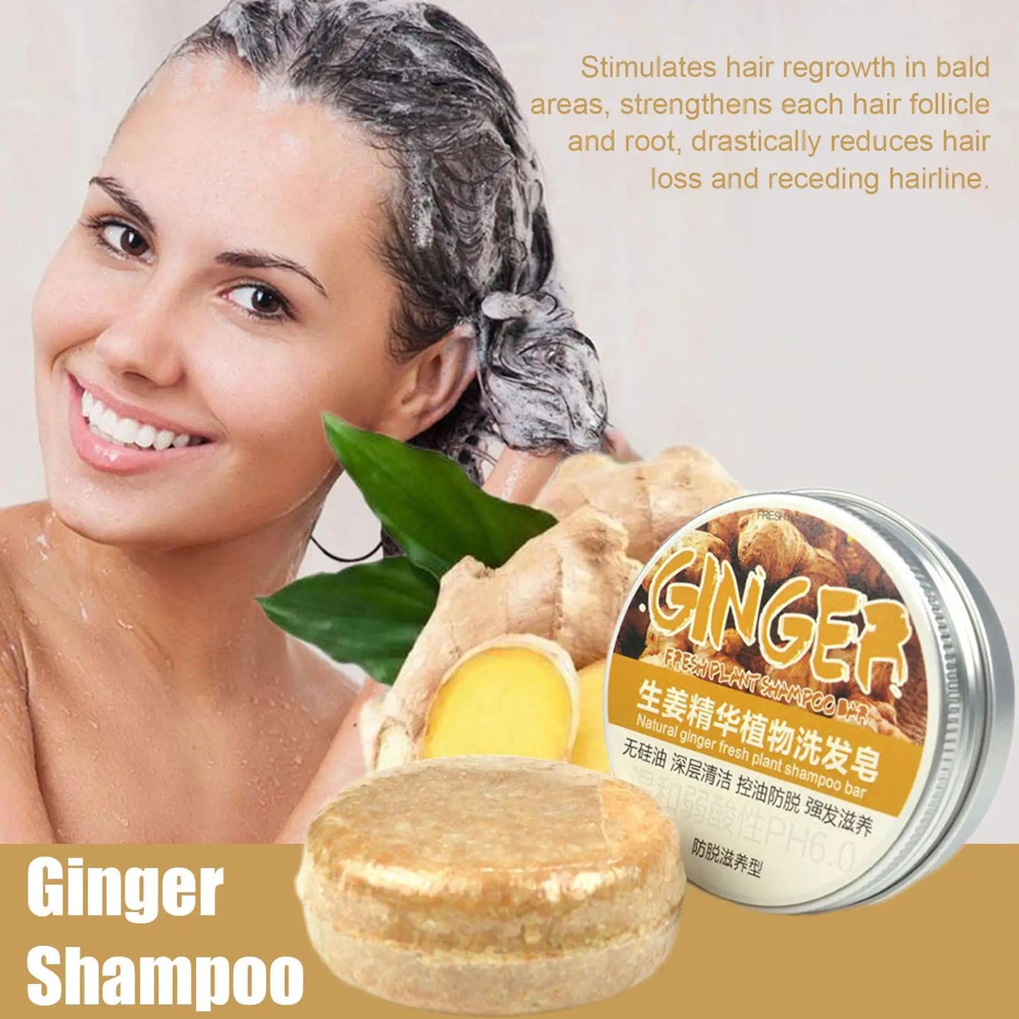 Sabonete para corpo e cabelo de Gengibre