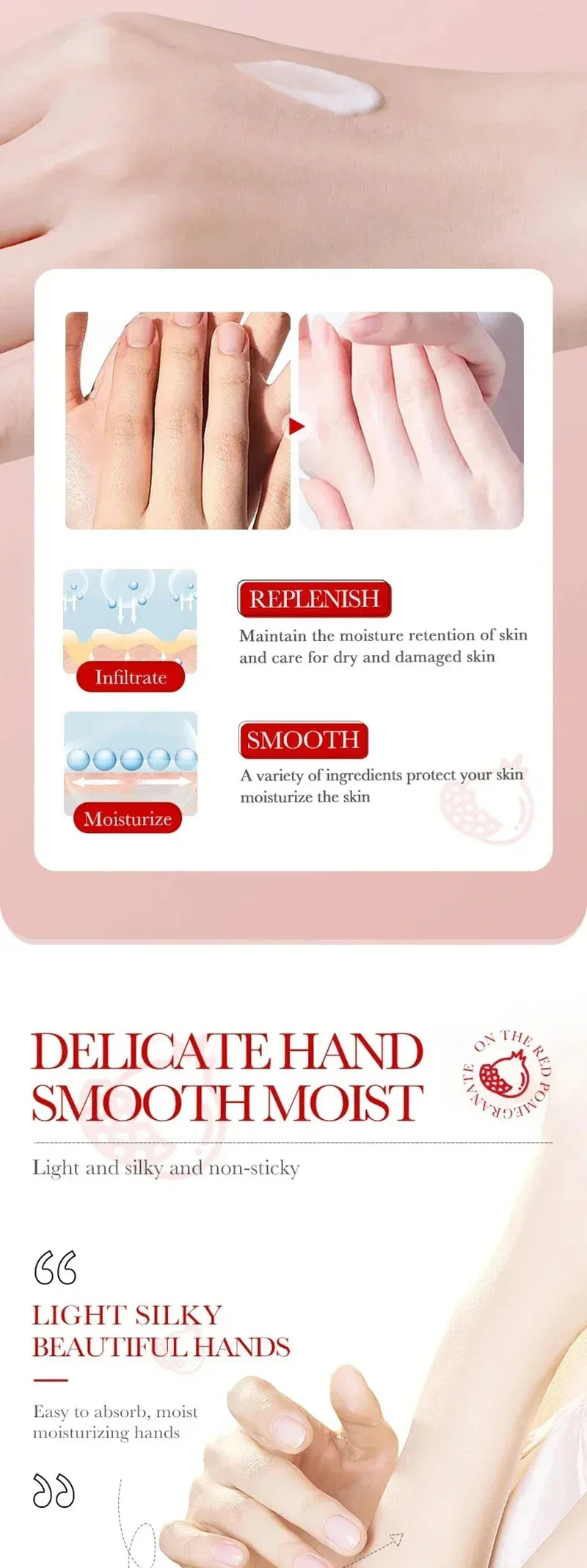Creme para remoção de rugas das mãos