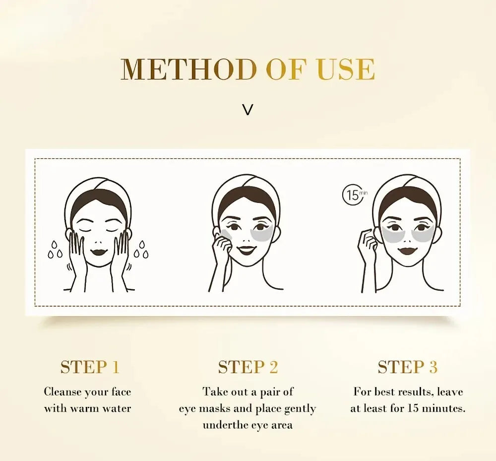 Máscara Hidratante para Olhos Coreanas - Golden