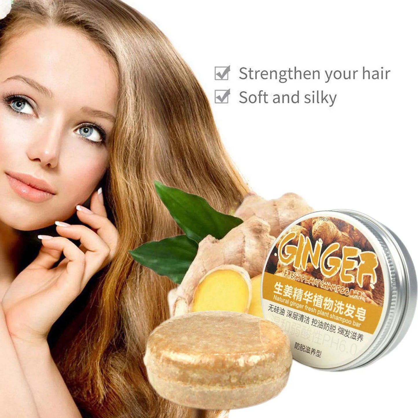 Sabonete para corpo e cabelo de Gengibre