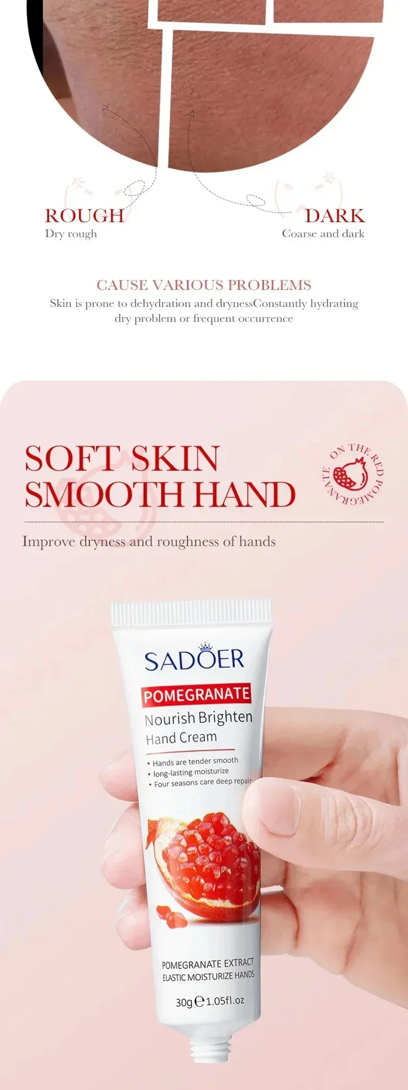 Creme para remoção de rugas das mãos